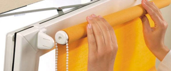 Установка тканевых ролет